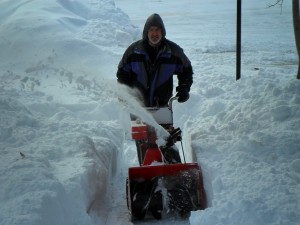 Dann using Snowblower