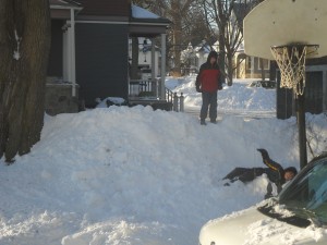 Playing on Snow Piles